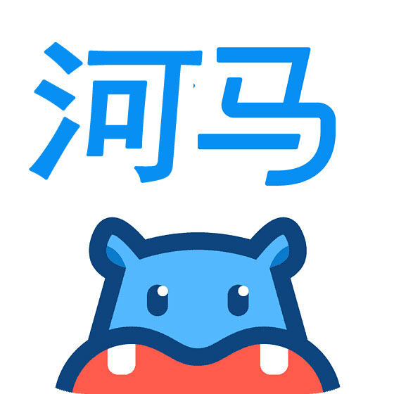 河马生鲜水果的LOGO