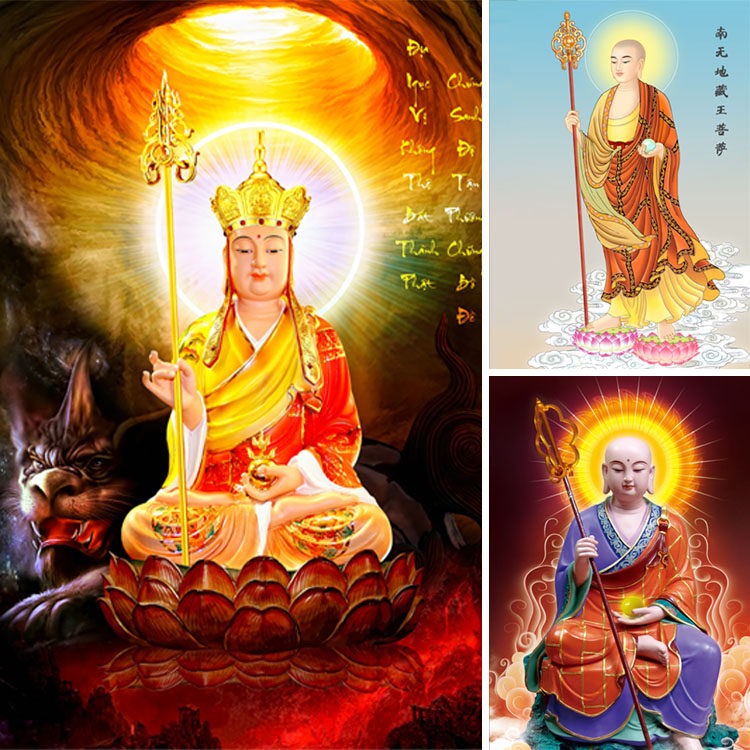 South-landless King Bodhisattva Portrait Picture Free Connection Plastic Water-proof Sun and Buddha Wish Wang Bodhisattva