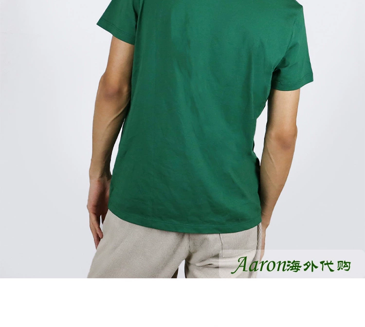 Chính Hãng Lacoste Pháp Cá Sấu Ngắn Tay Nam Mùa Hè Cổ Tròn, Cotton Màu Trơn Đáy Áo Sơ Mi