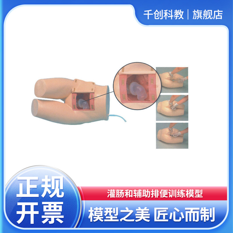 灌肠辅助排便训练模型卧床老年病人仿真可注射甘油腹侧排液腹壁开透明肠观导管放模拟粪便肛门取出手指插入