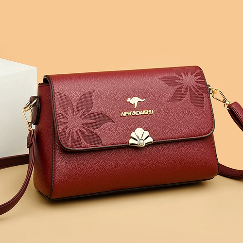 Сумка через плечо, сумка на одно плечо, из натуральной кожи, для среднего возраста