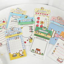 Hand account note paper review life cute cartoon students use message notes hand book collage material note paper