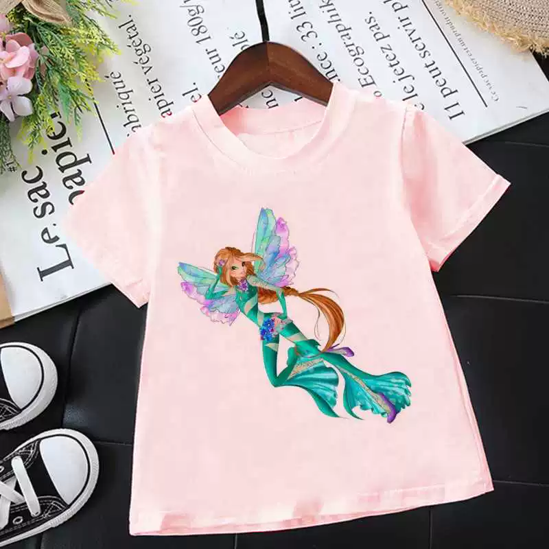 Летняя мода 2022 унисекс футболка Winx Club дети мальчики