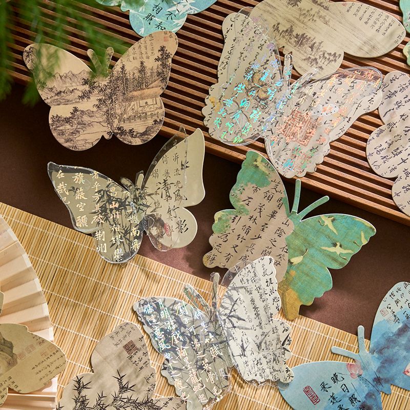 Butterfly shaped postcard early foam antique style