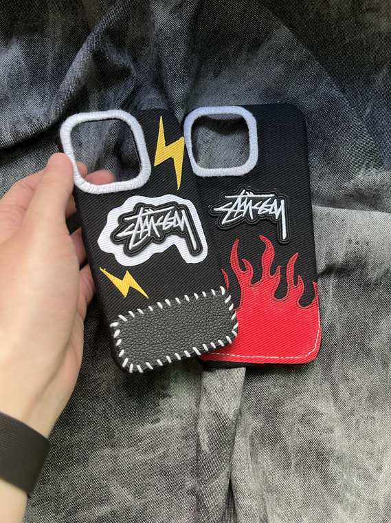 Stussy Handmade Metal Kickstand : Roaring Bear Line Art – 16, 15, 14, 13, 12 iPhone Case