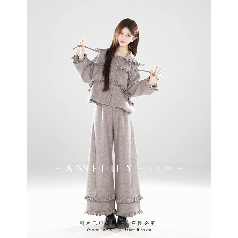 Annelily an Feifei【Yu Fu】Autumn Fashion Casual Designer Pants Suit At2610018 Annelily an Feifei【Yu Fu】Autumn Fashion Casual Designer Pants Suit At2610018