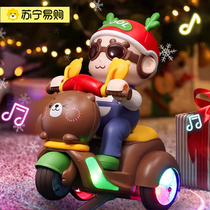 Baby toys electric rotating dancing motorcycle 1663