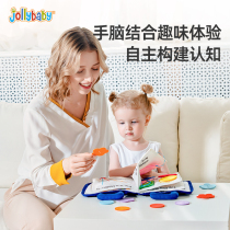 jollybaby Тихая тканевая книжка которую ребенок не может порвать и жевать Монтессори детская липкая книжка для раннего образования 1663