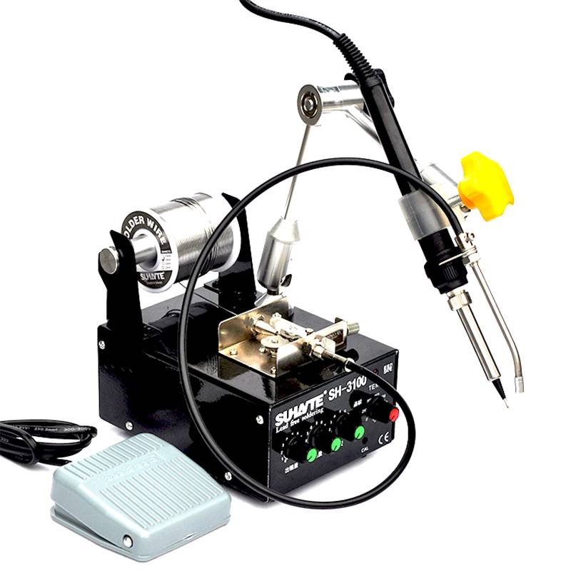 Soldering machine down-to-earth automatic tin sending tin welding gun sending tin soldering iron automatic soldering robot 936 welding desk-Taobao
