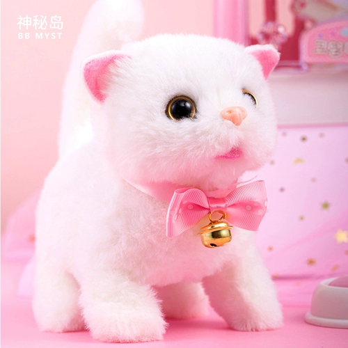 Реалистичная игрушка, электрическая плюшевая детская кукла, кот, котенок, подарок на день рождения