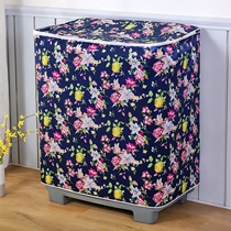 Double-cylinder washing machine cover thickened silver-coated Ding cloth double-tub semi-automatic waterproof sunscreen old-fashioned dust cover cover cloth