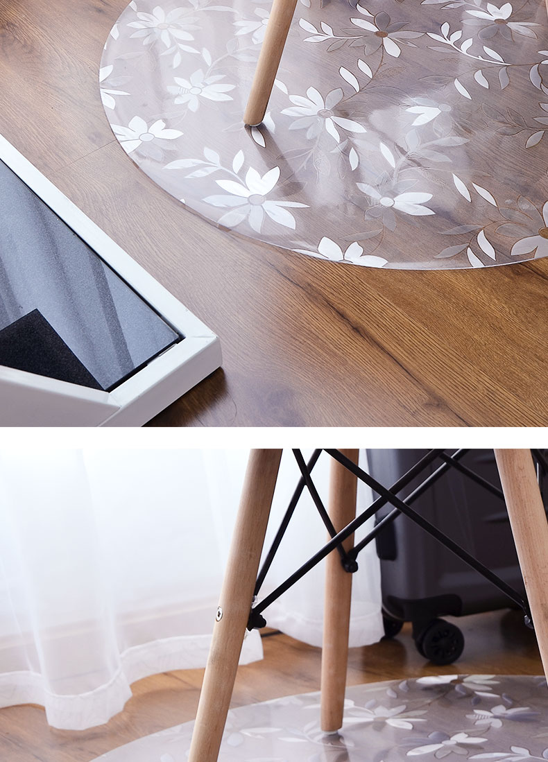 Pvc văn phòng nhựa ghế mat thảm tròn ở phía trước của cửa có thể được tùy chỉnh thảm sàn nhà - Thảm sàn tấm nhựa trải sàn