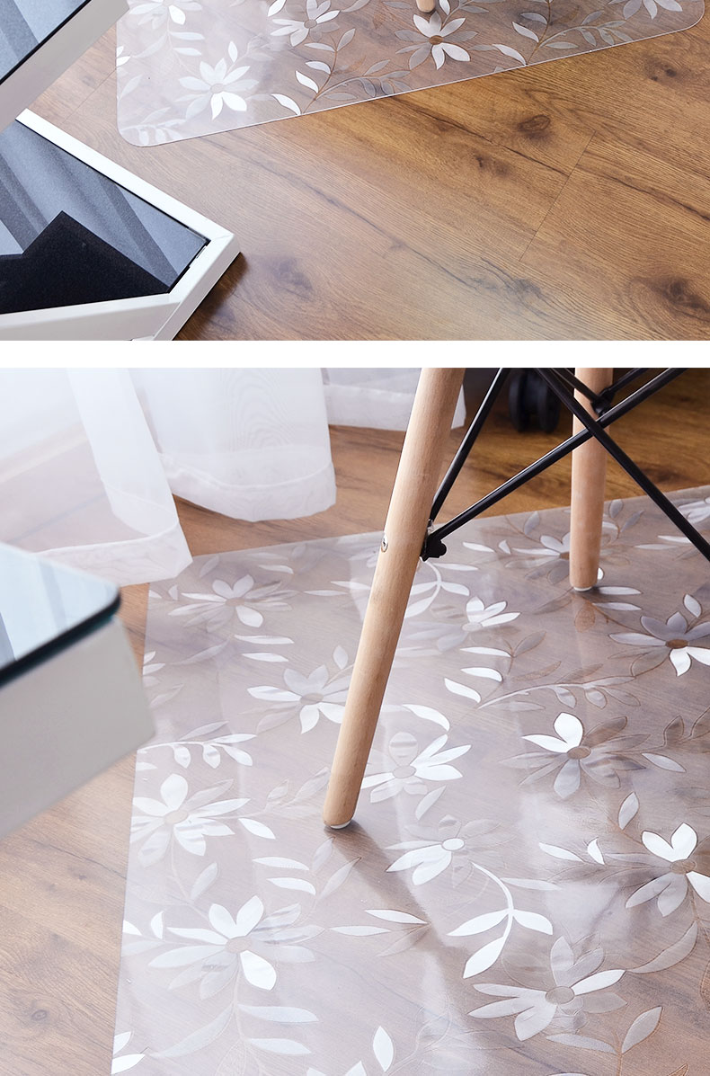 Pvc văn phòng nhựa ghế mat thảm tròn ở phía trước của cửa có thể được tùy chỉnh thảm sàn nhà - Thảm sàn tấm nhựa trải sàn