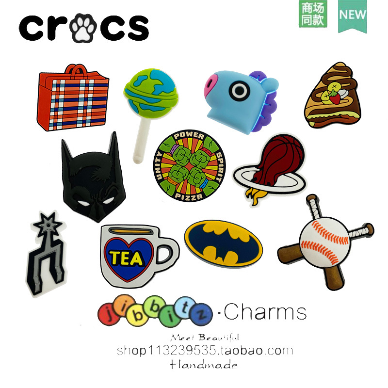 Crocs Shoe Accessories DIY Shoe Charms Crocs Shoe Decorations Personalized Jibbitz Batman Basketball Earth Baseball