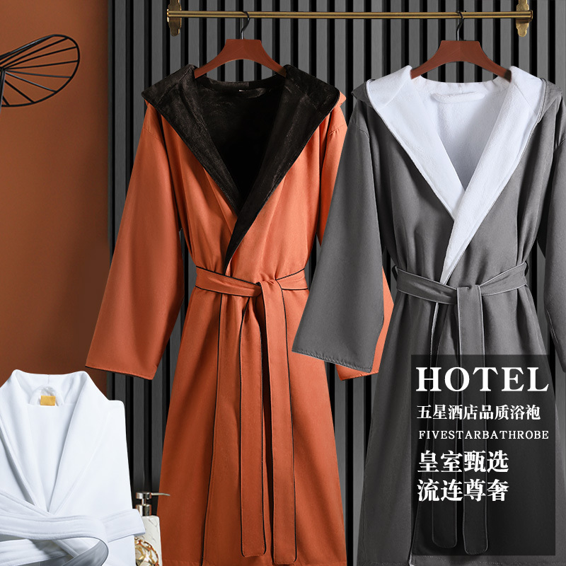 Five-Star Hotel Bathrobe for Men, 2026 New Model, More Absorbent and Quick-Drying Than Pure Cotton, Winter Sleepwear, Women's Nightgown, Adult Five-Star Hotel Bathrobe for Men, 2026 New Model, More Absorbent and Quick-Drying Than Pure Cotton, Winter Sleepwear, Women's Nightgown, Adult