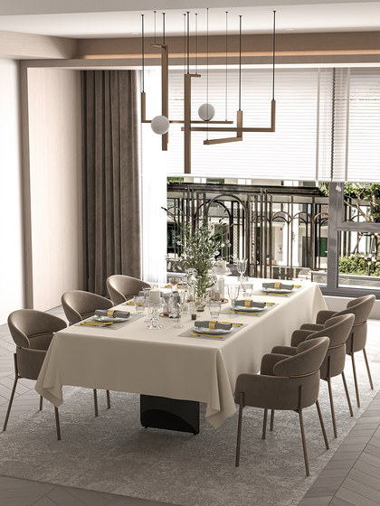 GULAN古兰防水防油免洗皮革桌布隔热轻奢高级感餐婴儿绒台布桌垫