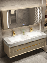 Emperor Bathroom Cabinet Rock seamless ceramic pot combined modern light luxury handbag oak wash table wash face