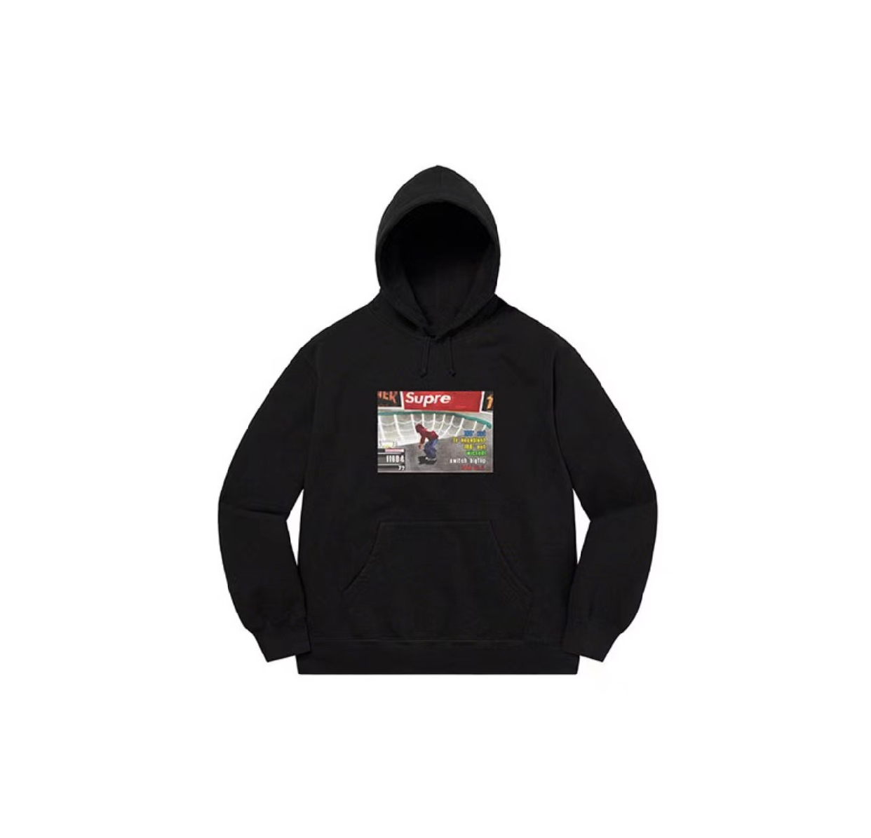 21FW HOODED SWEATSHIRT Game Co -branded game Flame Loose Hat Hood