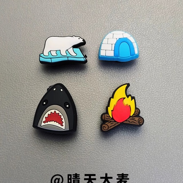 Crocs Shoe Charms Compatible with Crocs Accessories Decorative Charms Shark Polar Bear Campfire Igloo