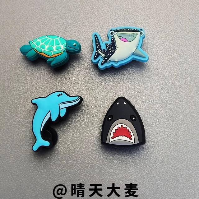 Crocs Shoe Charms Compatible with Crocs Shoes Decorative Charms Dolphin Turtle Shark Marine Animals