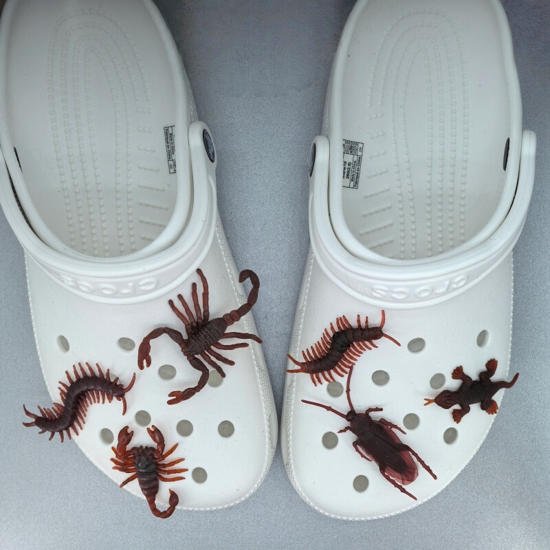 Crocs Shoe Charms Suitable for Crocs Shoes Accessories, Insect Centipede Scorpion Lizard Cockroach 3D