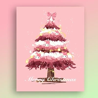 Розовый самолет рождественской елочной пилоты цифровой масляной живописи 0 может быть сделано