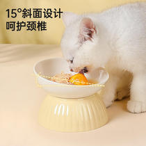 Cat Bowl Ceramic Pet Dog Supplies Dog Bowl Single Bowl Dog Bowl Cat Food Bowl Teddy Dog Kitten Rice Bowl Cat Food Bowl