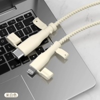 Apple 𬞟Кабель для передачи данных, кабельная муфта + веревка [беловатый — кабель, кабельная муфта одного цвета] с пыленепроницаемой вилкой