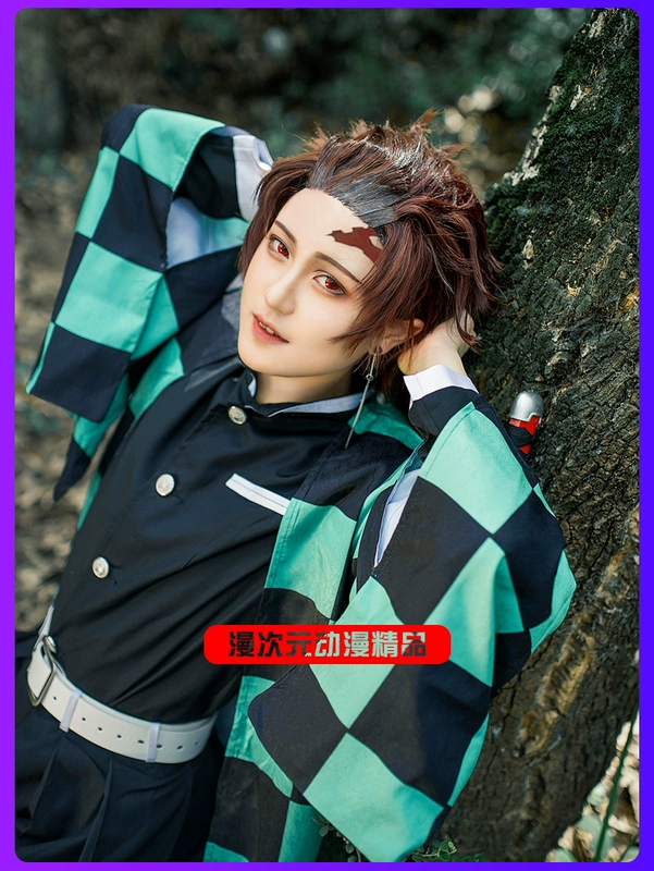 Kamado Tanjiro cos trang phục Haori cosplay nam Demon Slayer trẻ em người lớn đầy đủ của Demon Slayer đồng phục