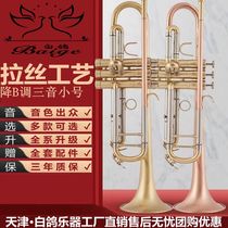 Brand new original B-flat trumpet instrument for beginners and students to take exams for professional band and college drum and bugle teams