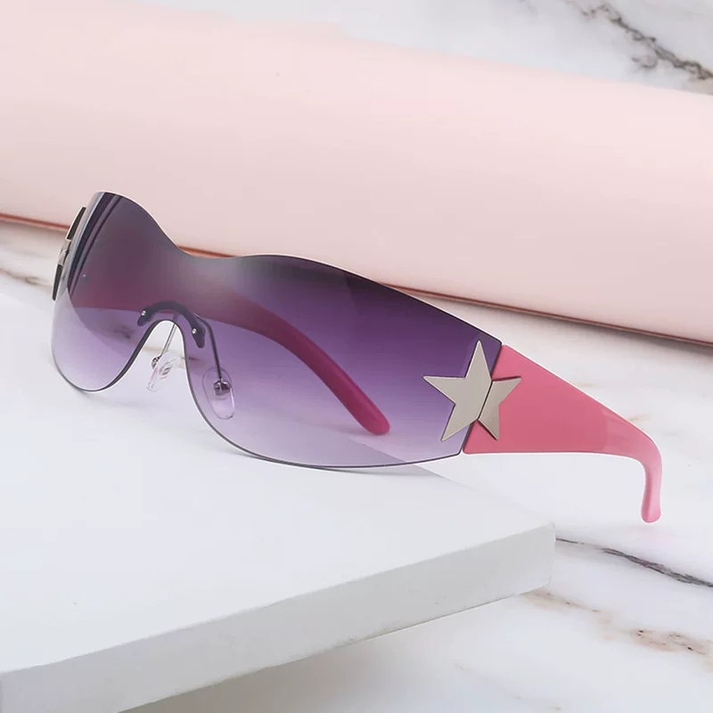 Очки солнцезащитные PUNK One Piece SUNGLASSES GOGGLE New Y2K Luxury Brand Sun GL