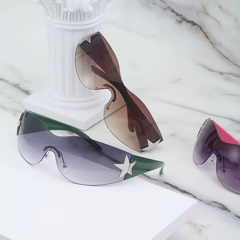 Очки солнцезащитные PUNK One Piece SUNGLASSES GOGGLE New Y2K Luxury Brand Sun GL