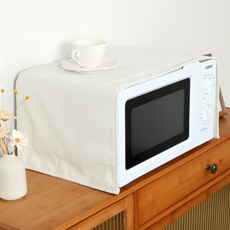Wabi-Sabi Style Natural Wood Cream-Colored Microwave Dust Cover, Oven, Refrigerator, Washing Machine Chenille Fabric Cover Wabi-Sabi Style Natural Wood Cream-Colored Microwave Dust Cover, Oven, Refrigerator, Washing Machine Chenille Fabric Cover