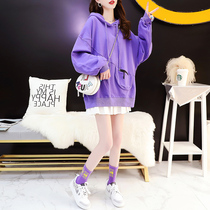 Foreign air pregnancy woman dress in spring clothing 2021 new Korean version loose with lazy wind even cap pregnant womens clothing for womens spring and autumn