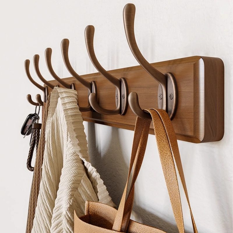 Hanging clothes hangers wall hanging clothes hangers hook into door Entrance Door Rear Mouth Key Free To Punch Bag Bag Hook-Taobao