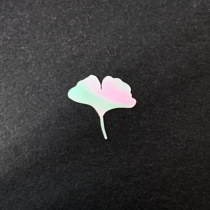 Mother-of-pearl Ginkgo leaf No. 3 Luminous clam Green clam Lacquer Lacquerware