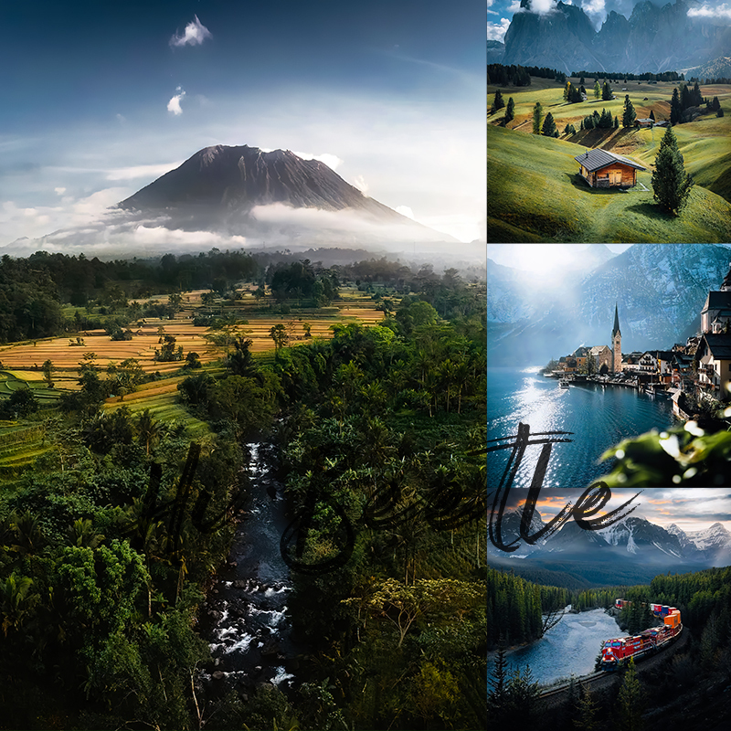 Natural Scenery Lr Presets Travel Scenery Ps Filters Mountains and Forests Travel Photography Color Grading Capcut Pr Mobile Lut