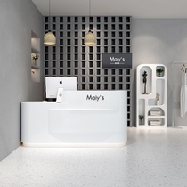 Company front desk clothing store cashier shop small counter beauty salon bar Internet celebrity trend store curved reception desk