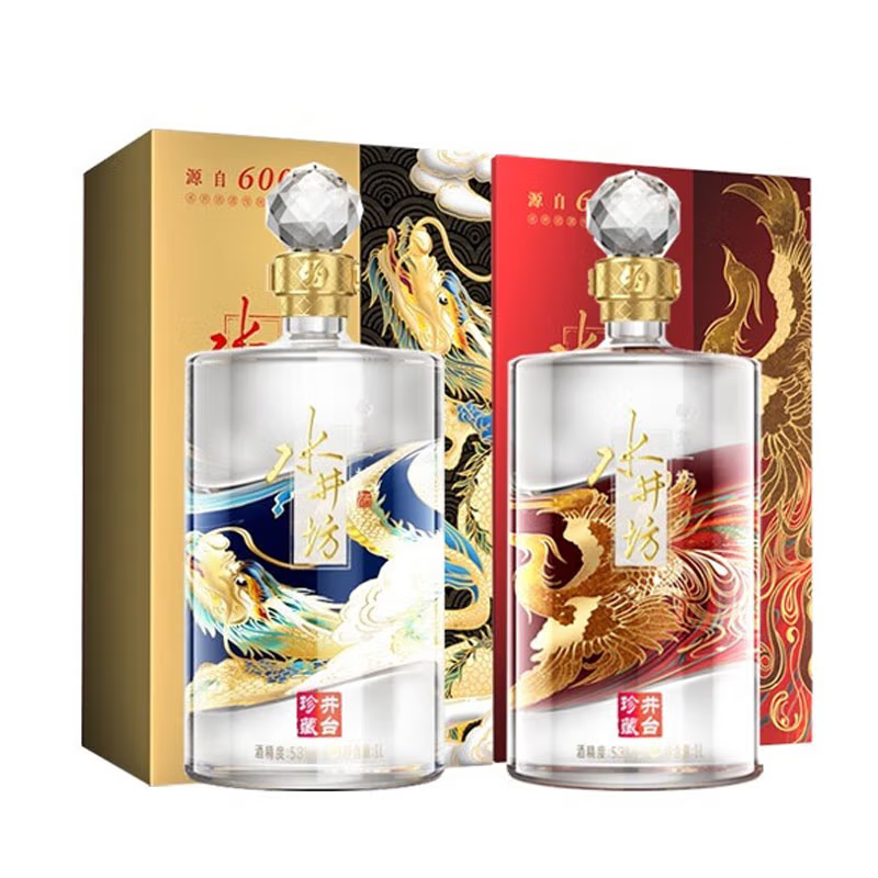 水井坊龙凤1L井台珍藏装浓香型白酒53度水井坊评价- 淘宝网
