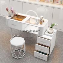 Xinjiang Tibetan cream style manicure table white Japanese style multifunctional glass single full set light luxury home simple