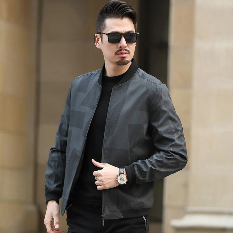 Dad spring coat men's coat 30 years old middle age jacket thickened 40 spring and autumn winter 50 mature stable tops men's wear