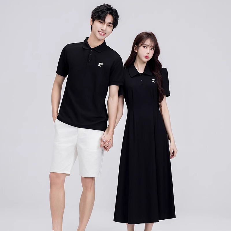 Mdcw Milan Style Couple Outfit Spring/Summer 2026 New Polo Shirt High-End Short-Sleeved T-Shirt One Skirt One Shirt Set