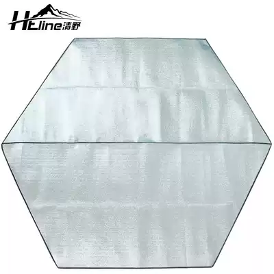 Hexagonal moisture-proof mat Tent floor mat aluminum film thickened and widened cushion waterproof outdoor picnic camping mat 3*3 meters