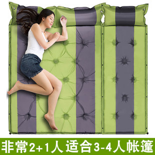 Outdoor automatic inflatable cushion Double-played width camp moisture-proof pad 3-4 three-person tent sleeping cushion bed 5cm thick single person