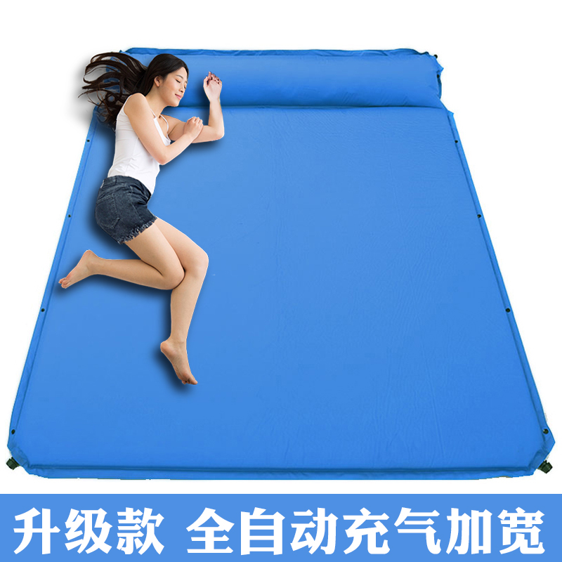 Automatic inflatable mat outdoor moisture-proof pad double-thickening tent inflatable mat widened air mattress