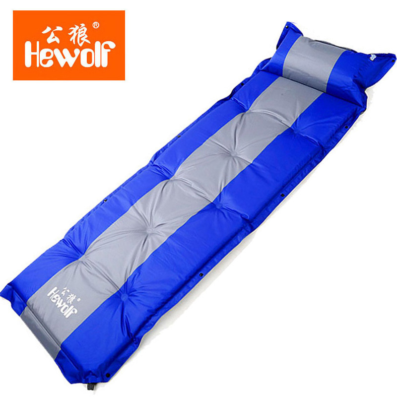 Male wolf outdoor moisture-proof picnic mat automatic inflatable mat Single ultra-light widened thickened 5CM tent sleeping mat double