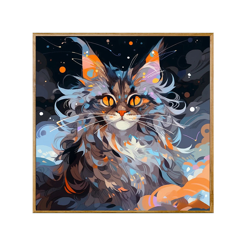 震惊全网！这幅《挪威的森林》猫咪油彩画DIY，居然能治愈我的社恐和emo