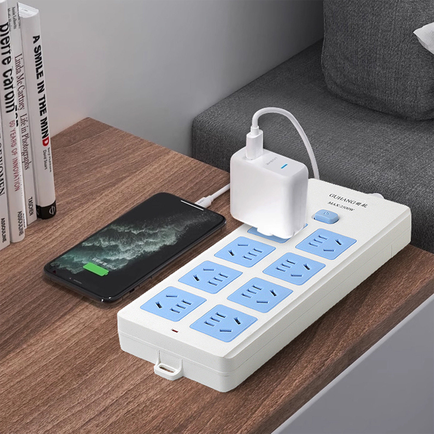 Pure Copper Power Strip with Cord, Multi-Functional Power Strip, Household Power Strip with Independent Switches, Multi-Socket Power Strip