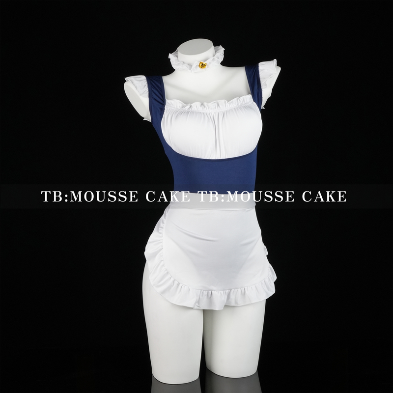 Sexy Pure Desire Maid Costume with Breast Pads for Small Breasts, Plus Size Cosplay Role-Playing Uniform, Sexy Qqny
