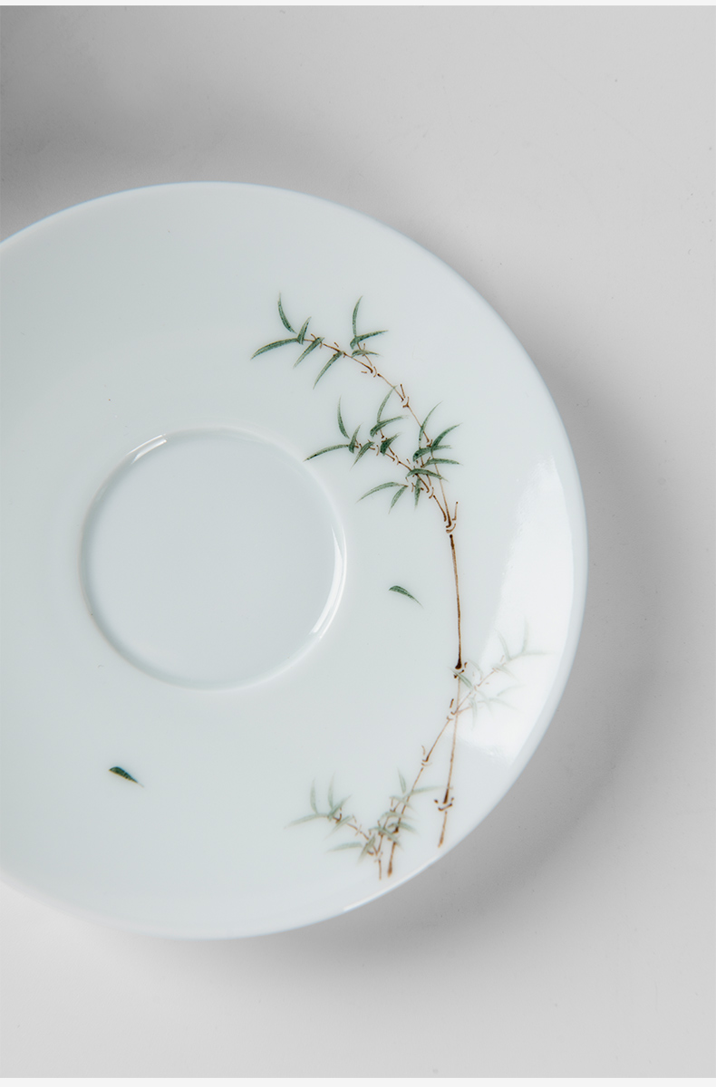 Made in jingdezhen ceramic kung fu tea set hand - Made household thin foetus three tureen large bowl cups